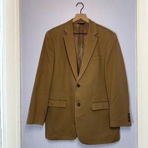 Banana Republic camel tan 100% cotton men’s blazer size 42 regular